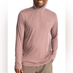 Free Fly Hoodie Mens Large Heather Red Bamboo Stretch Pullover Outdoor Fishing